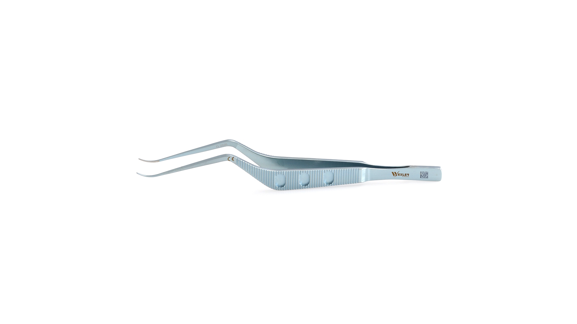 Micro Forceps - 0.5 mm Curved  Blunt  TC coated tips