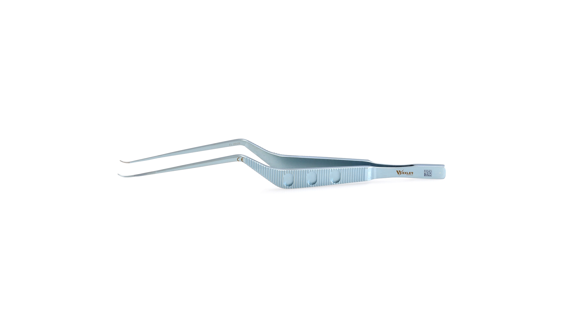 Micro Forceps - 0.5 mm Curved  Blunt  TC coated tips