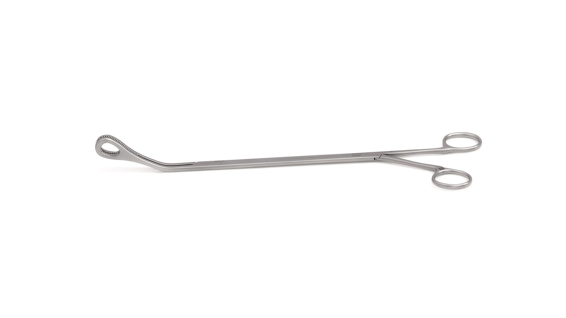 VATS Foerster Forceps - Curved Left 20mm Oval Serrated jaws