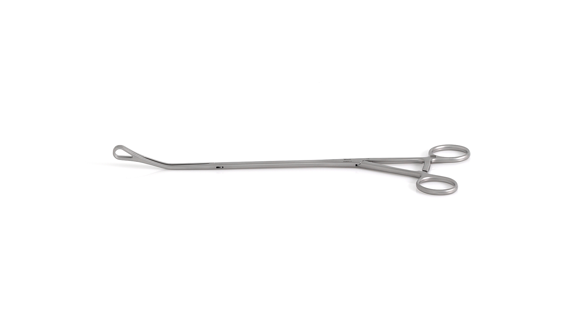 VATS Foerster Forceps - Curved Left 12mm Oval Serrated jaws