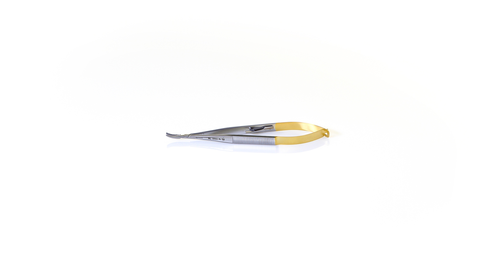 Castroviejo Micro Needle Holder - Curved jaws w/TC inserts