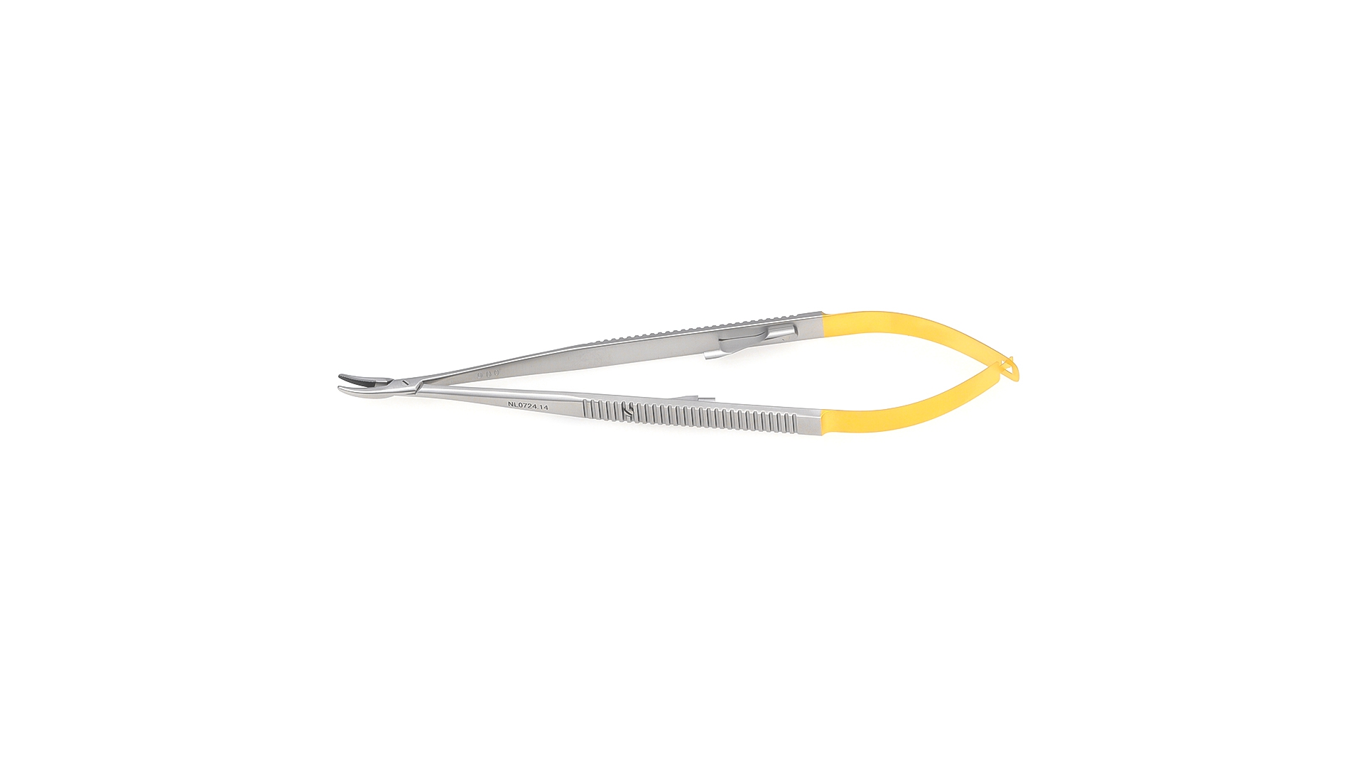 Castroviejo Micro Needle Holder - Curved jaws w/TC inserts