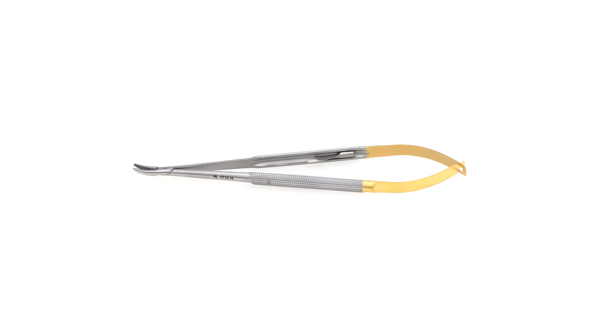 Jacobson Micro Needle Holder - Curved jaws w/TC inserts