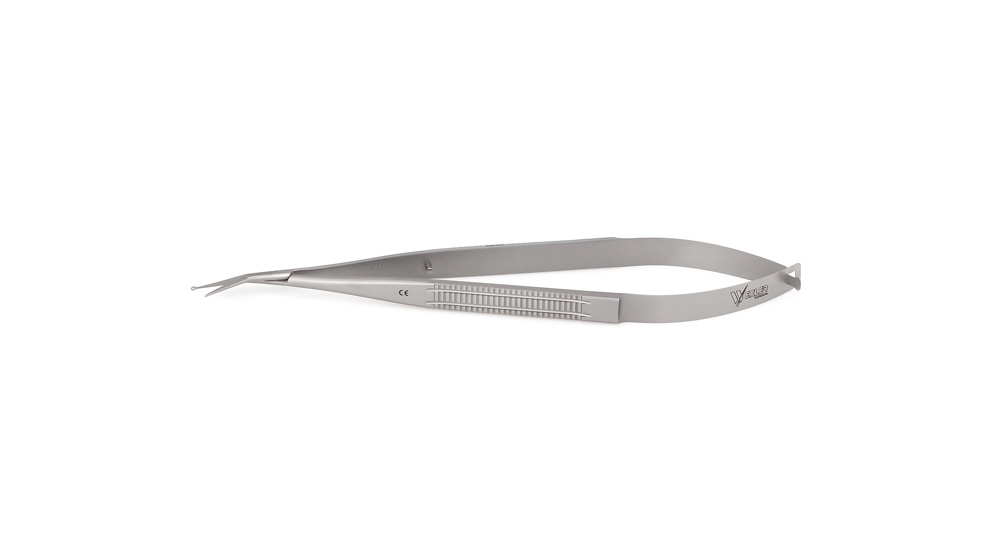 Potts-Scissors - 25° Angled Sharp Fine Blades w/Bead Tip