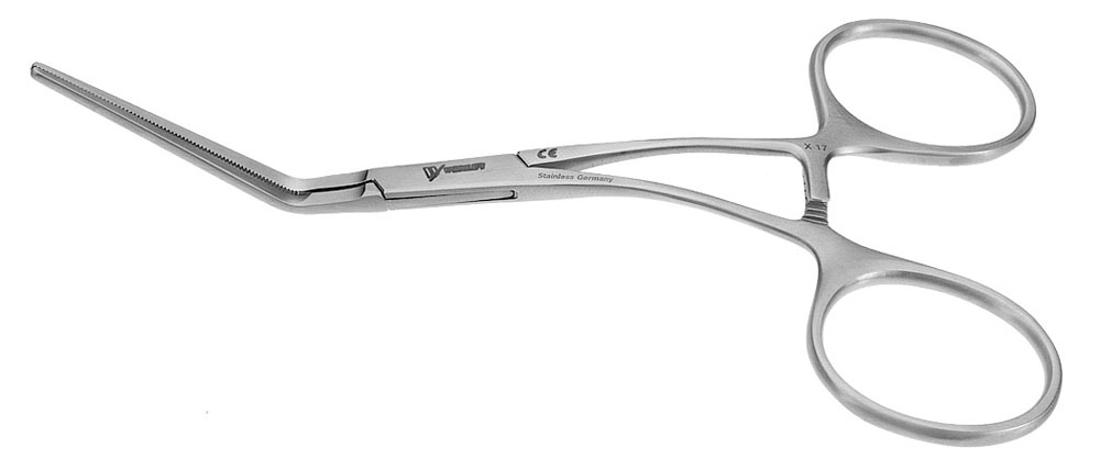 Cooley Neonatal Clamp - Angled Cooley Atraumatic jaws