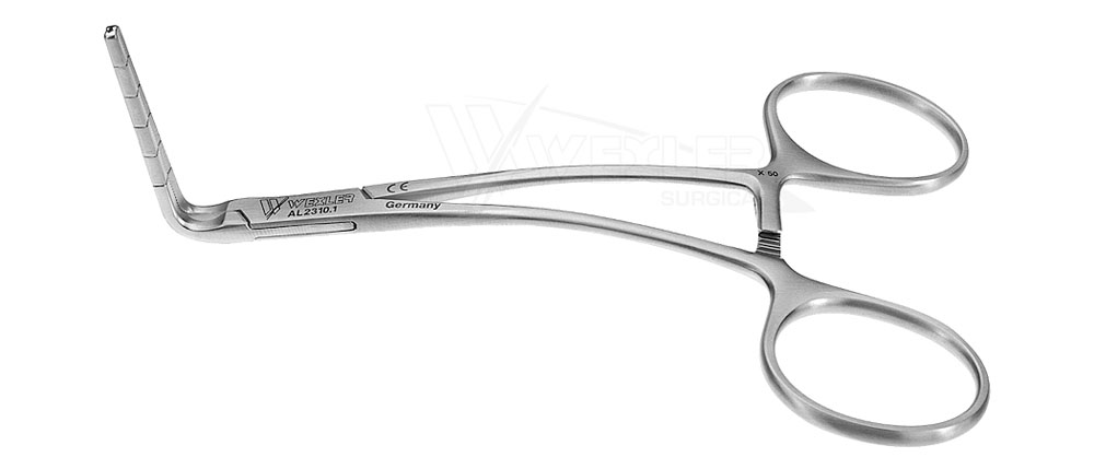 Wexler Baby Vascular Clamp - 90° Angled Cooley Atraumatic jaws