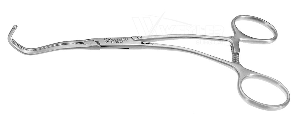 Wexler Anastomosis Clamp - Angled DeBakey Atraumatic 15mm jaws