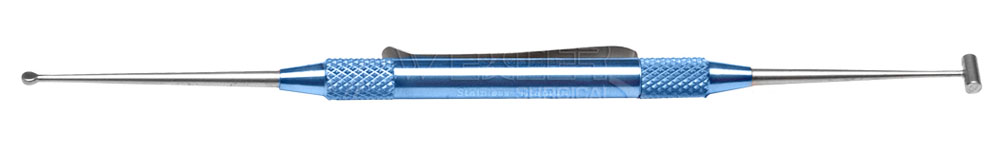 Schocket Scleral Depressor - Double-ended w/2.5mm flat teardrop shape tip & 6mm bar