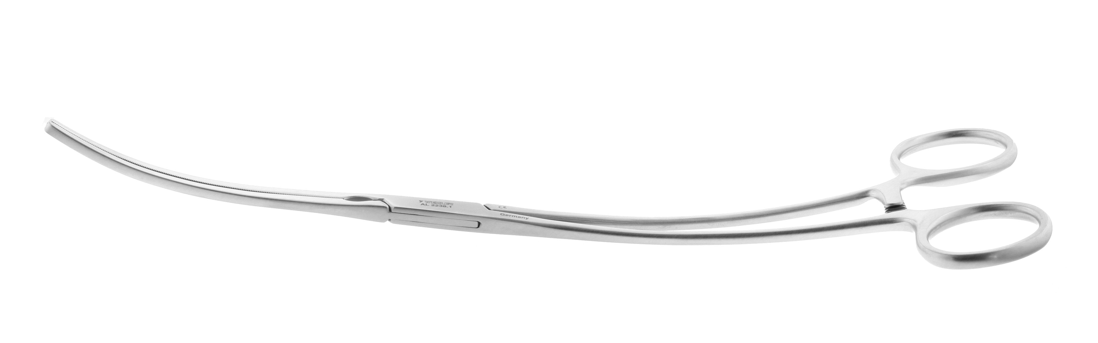 Wexler Aorta Aneurysm Clamp - 80mm Curved Cooley Atraumatic jaws