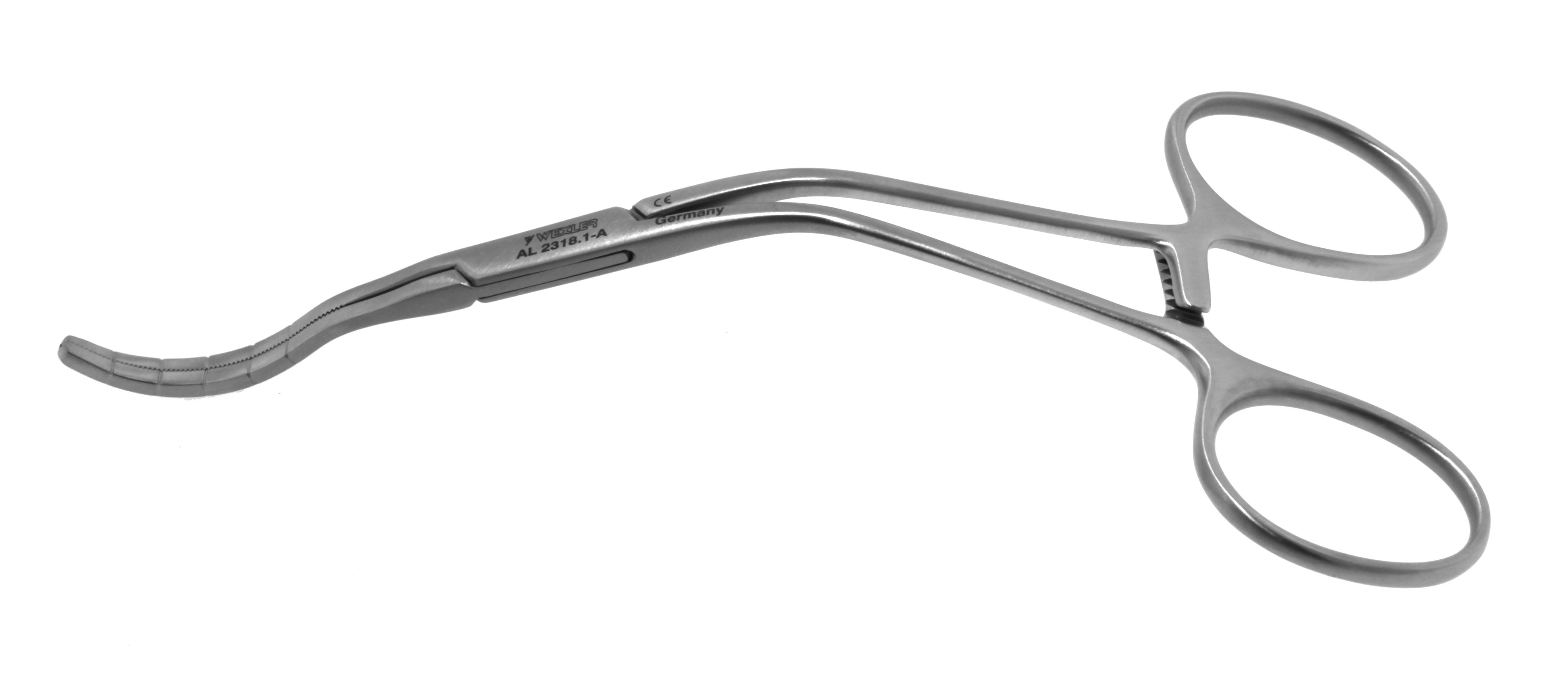 Wexler Baby Vascular Clamp Profunda Cooley Atraumatic jaws, Deeply