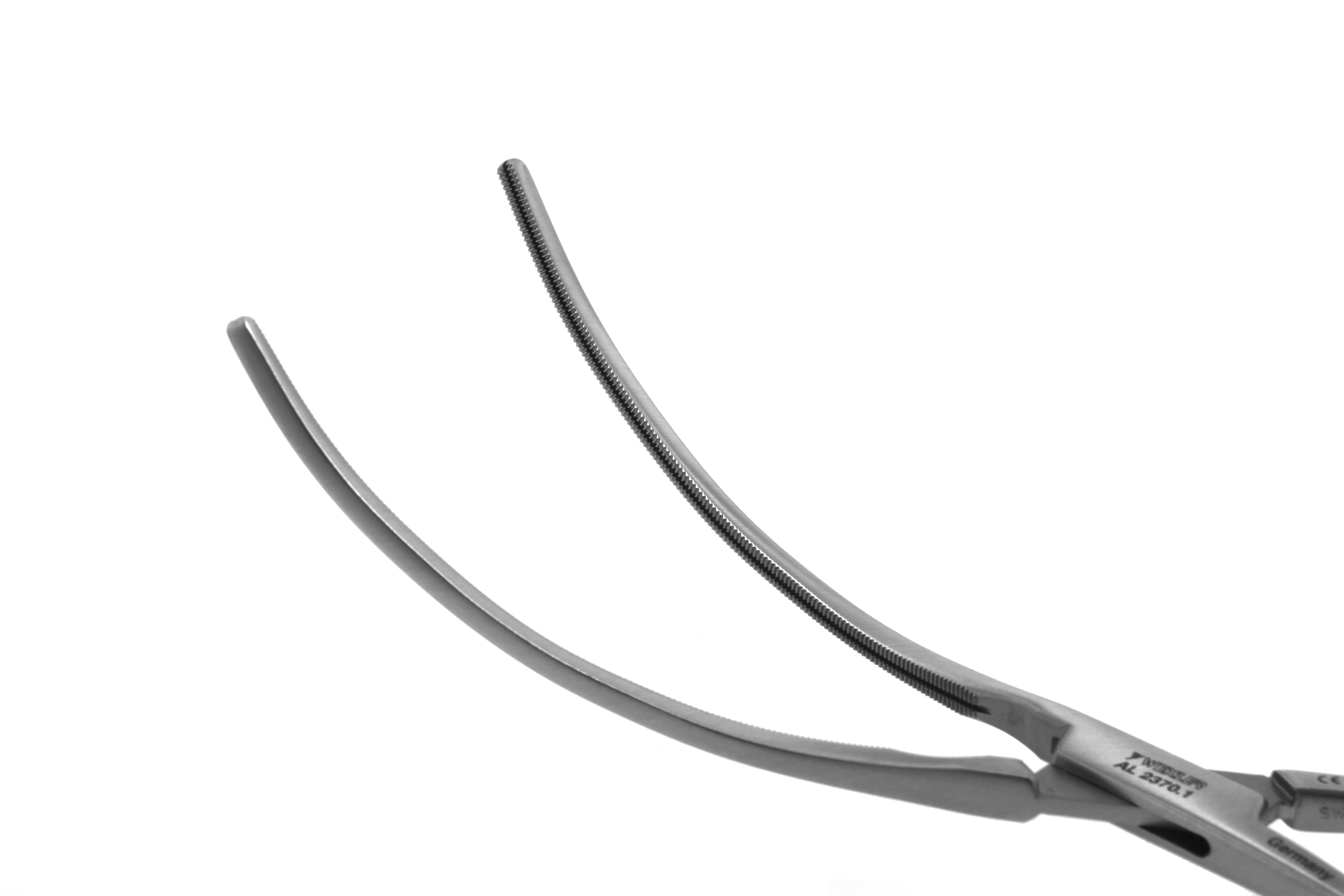 Peripheral Vascular Clamp - 65mm Curved Cooley Atraumatic jaws