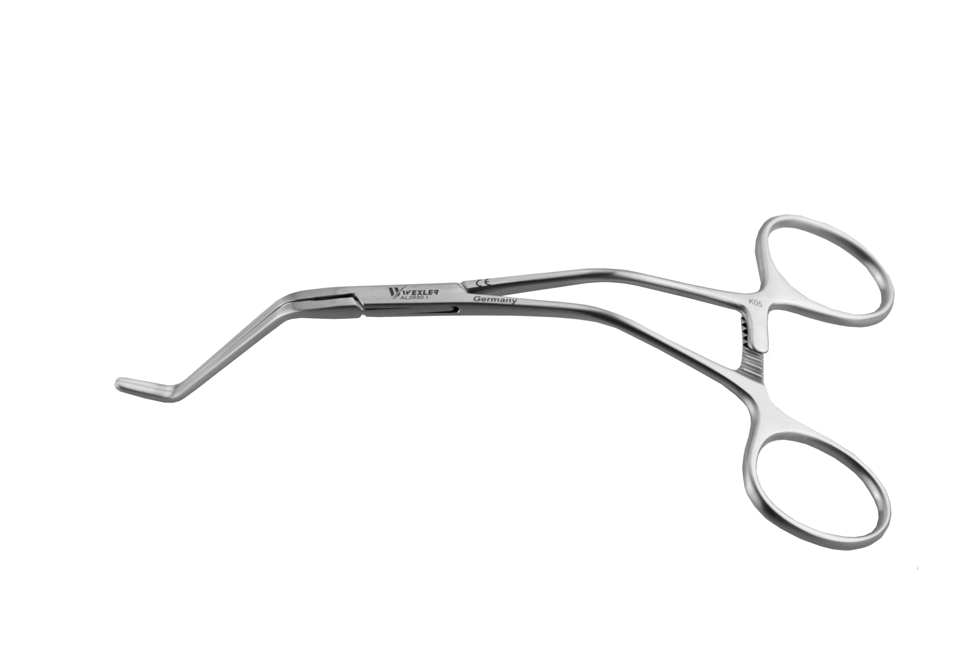 Amato Pediatric Clamp - 10mm Angled X-Fine DeBakey Atraumatic jaws