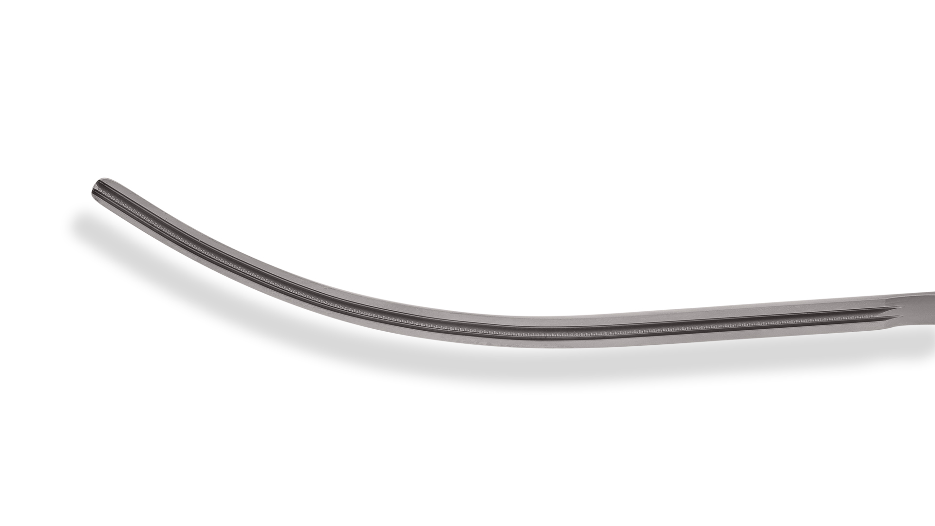 Thoracoscopic DeBakey Clamp - 110mm Curved 1x2 DeBakey Atraumatic Tapered jaws