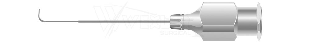 Lacrimal Cannula - 23 gauge Curved w/Blunt tip