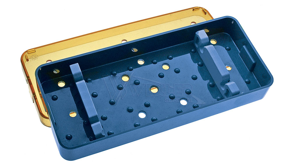Knife Sterilization Tray - Includes Base/double round cut bar/Lid