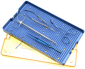 Instrument Sterilization Tray - Includes Base/Mat/Lid