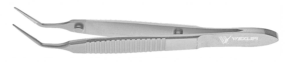 Bechert-McPherson Forceps - Angled tips w/10mm TC coated tying platform