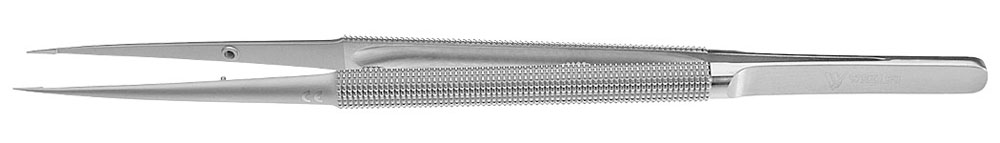 Platform Forceps - Curved 0.5mm tips w/TC coated tying platform